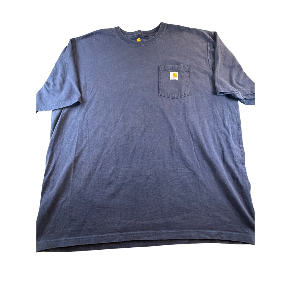 Carhartt K87 Workwear Pocket T-Shirt Mens 3XL Navy Blue Short Sleeve